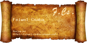 Feiwel Csaba névjegykártya